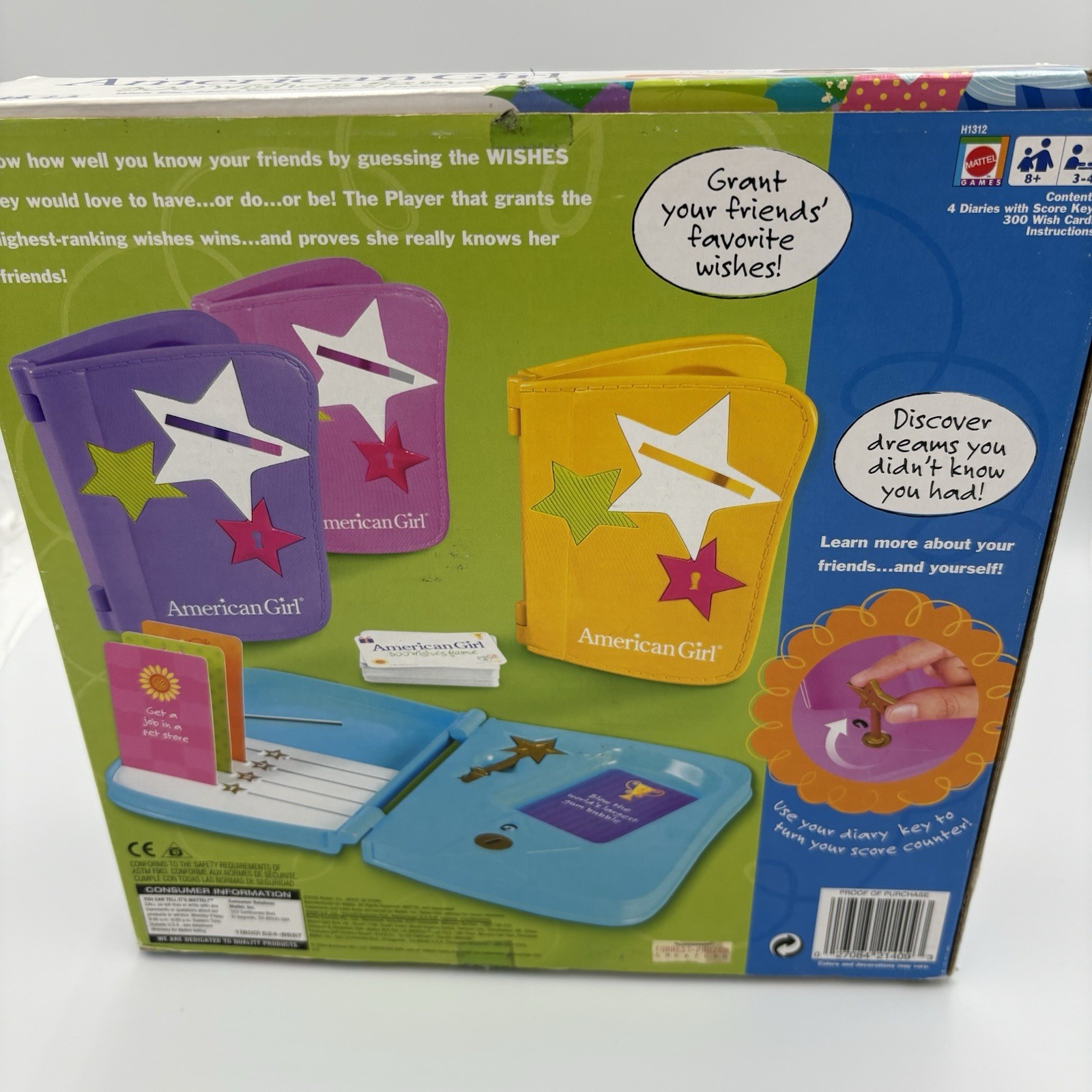 American Girl Doll 300 Wishes Board Game Complete Diary Key Sleepover 4 Players