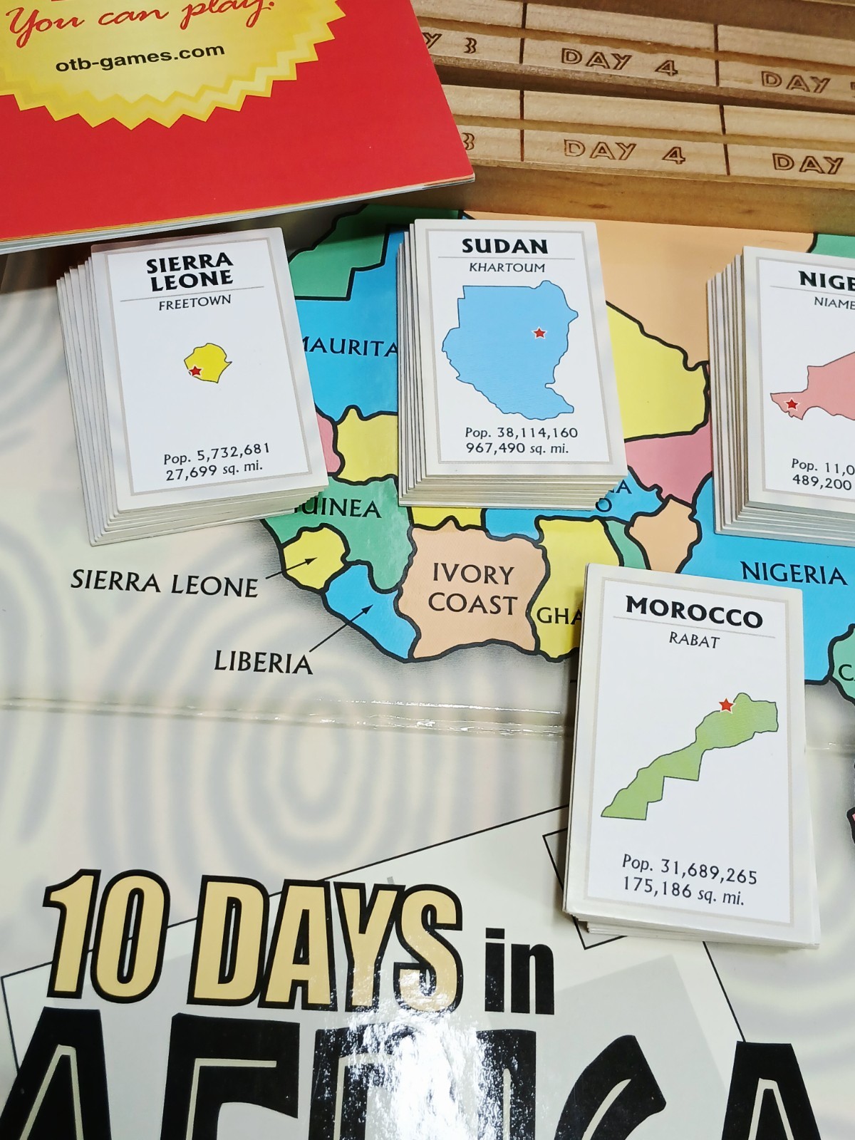 2003 10 DAYS IN AFRICA Board Game = Out of the Box Games = Complete