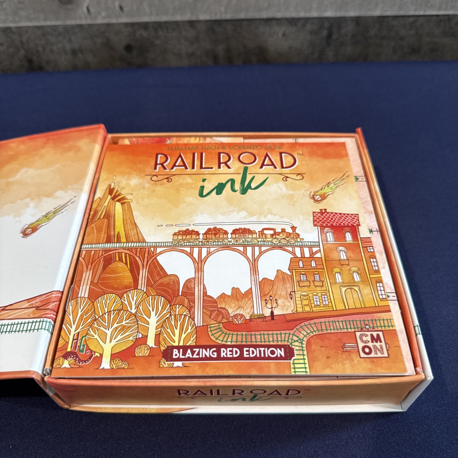 Railroad Ink Blazing Red Edition Board Game 2019 Complete Very Good