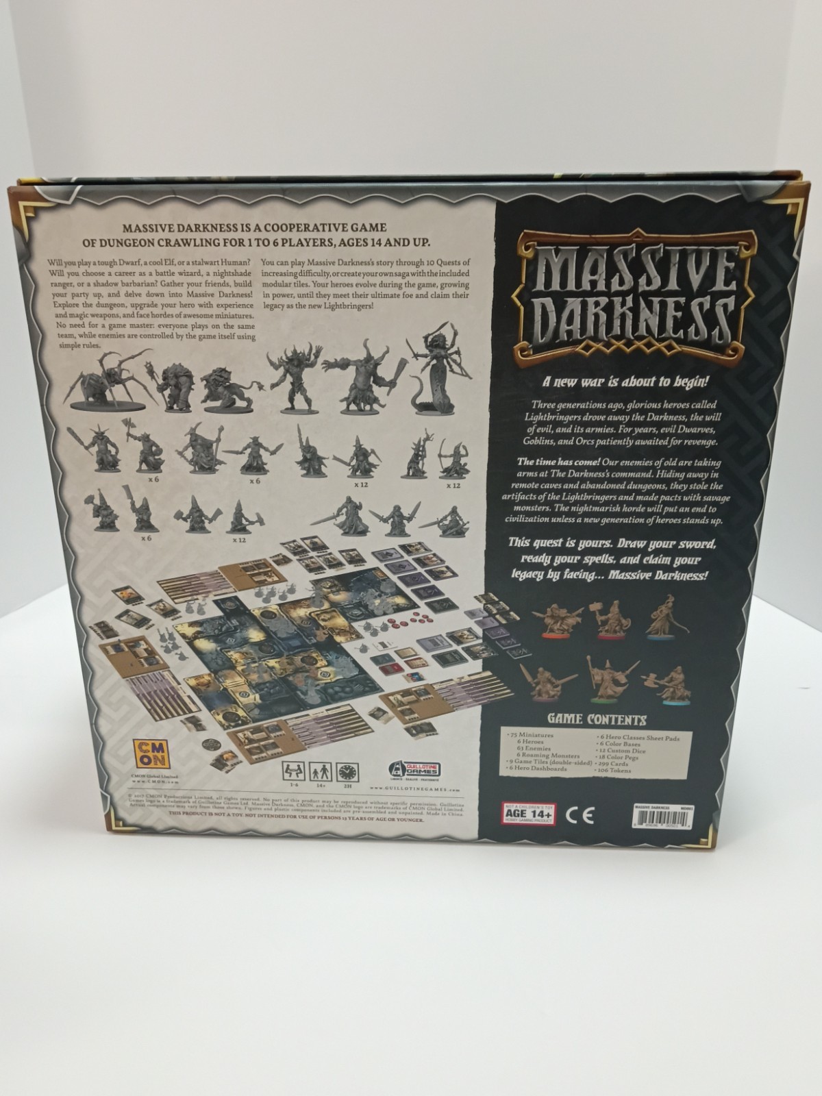 Lot Of Massive Darkness Board Game Base & Expansions C-Mon Complete!!!!