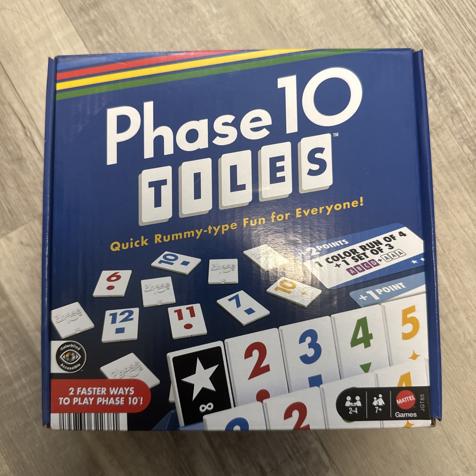 Phase 10 Tiles Game – Quick Rummy Play for 2-4 Players with Unique Phases