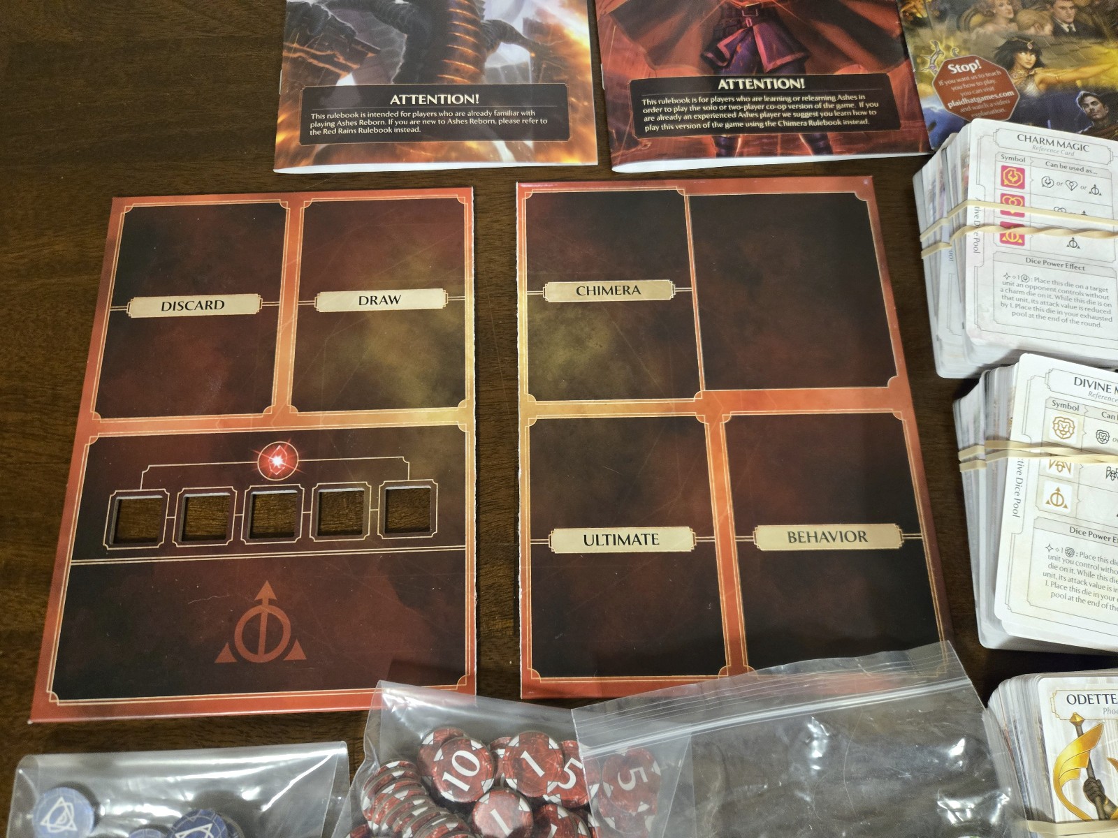 Ashes Reborn Rise of the Phoenixborn Master Set, Red Rains & multiple expansions