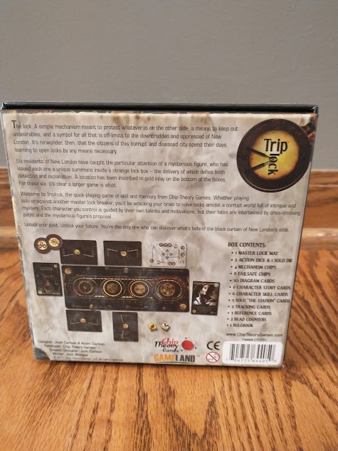 Triplock A Game By Adam & Josh Carlson Chip Theory Games Complete Open Box