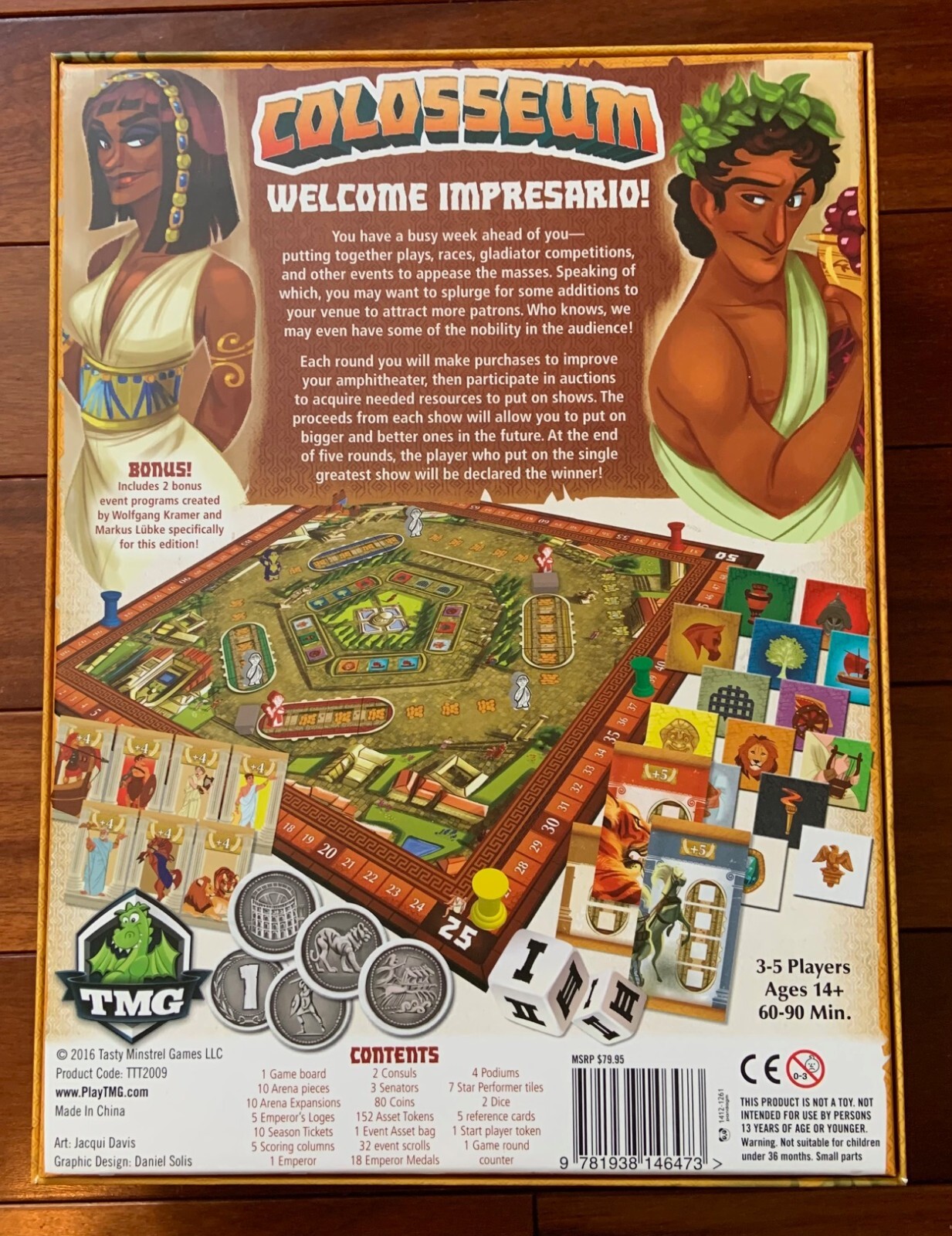 Colosseum Emperor’s Edition – Kickstarter – Metal Coins – TMG – Board Game