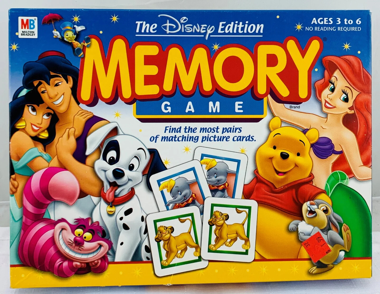 2002 Disney Memory Game by Milton Bradley Complete in Good Condition FREE SHIP