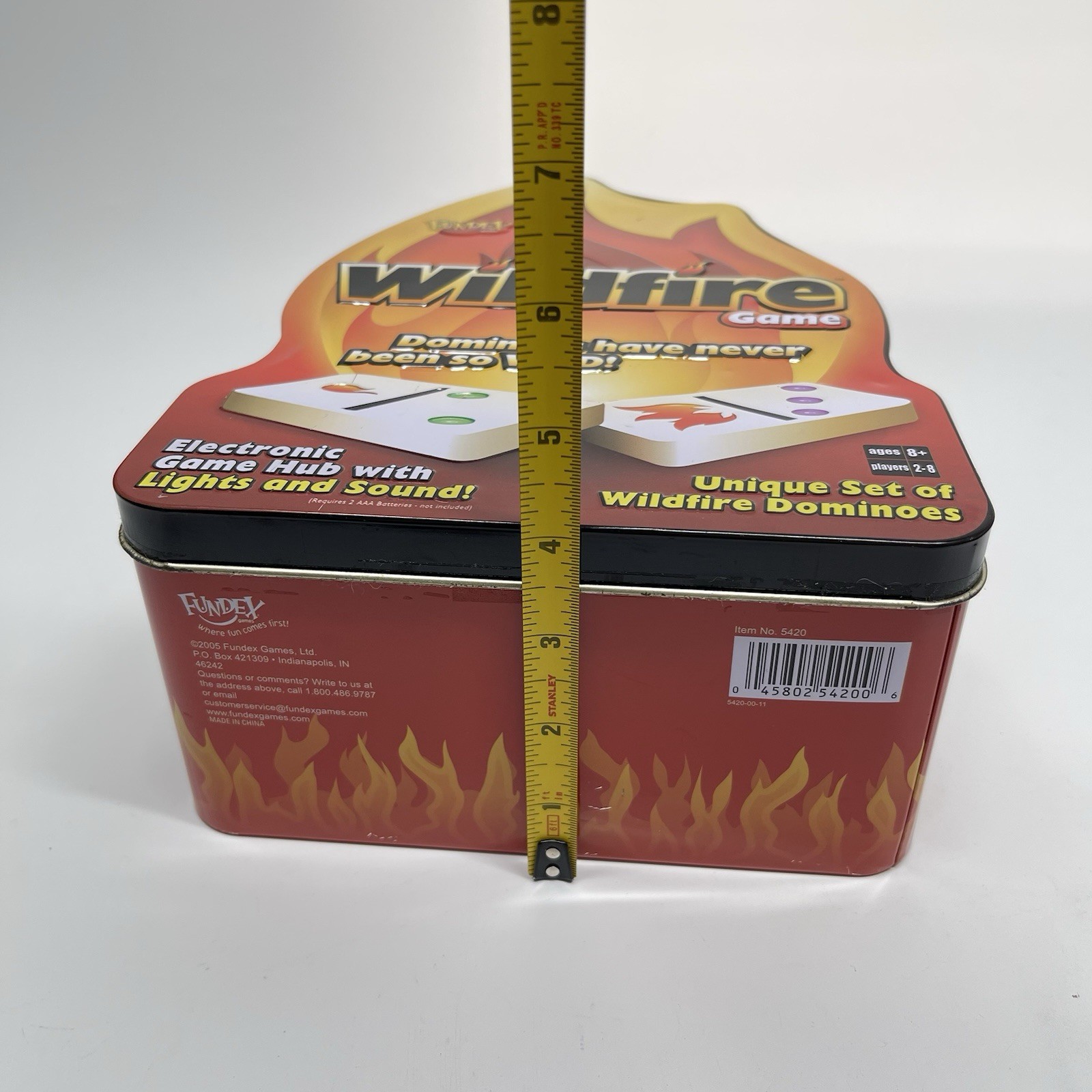 Fundex Wildfire Dominoes Electronic Game Hub Lights & Sounds Ages 8+ Works