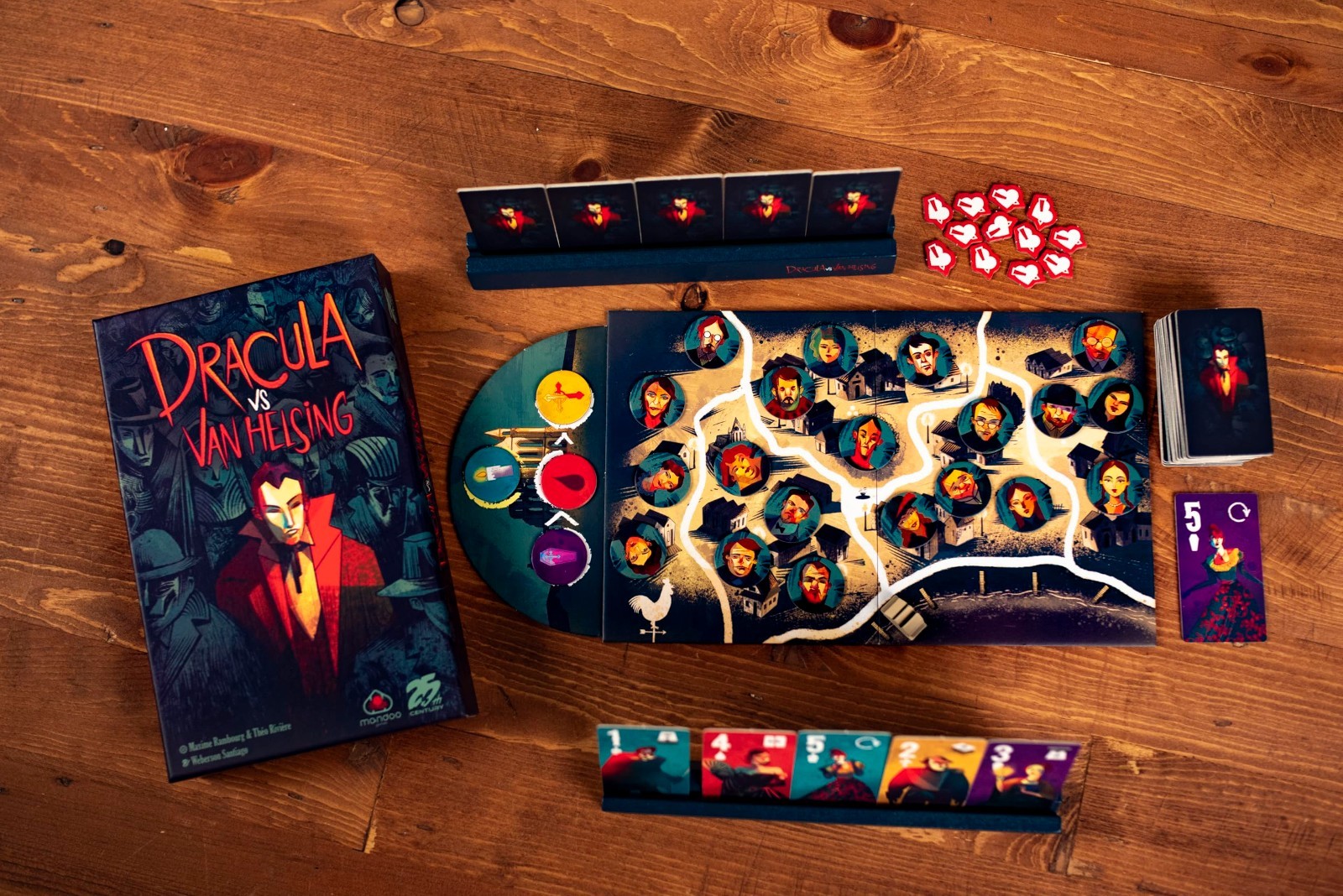 Intense 2-Player Strategy Duel Card Game – Dracula vs Van Helsing, Gothic Horror
