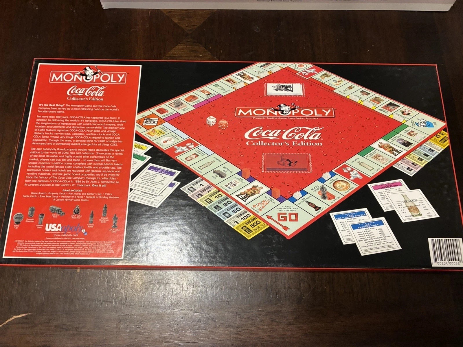 1999 Monopoly Coca-Cola Collector’s Edition Complete Board Game Parker Bros