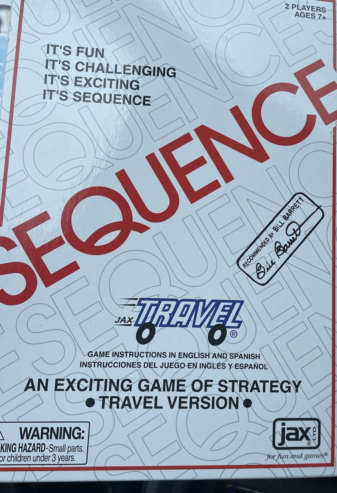 Sequence Strategy Travel Game With Case Kids Fun Travel Game