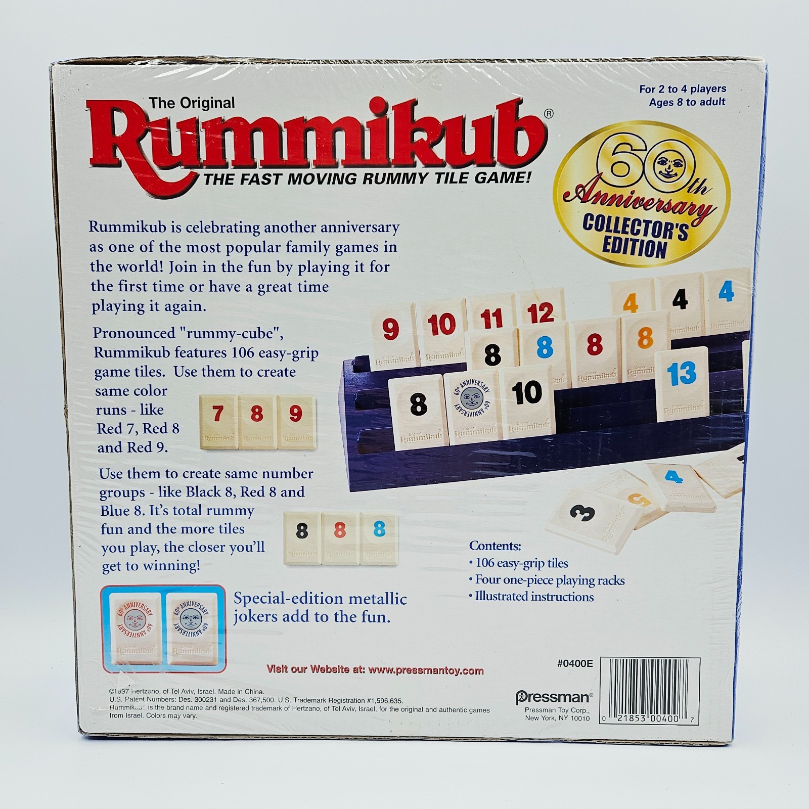 1997 The Original Rummikub 60th Anniversary Collector’s Edition Game by Pressman