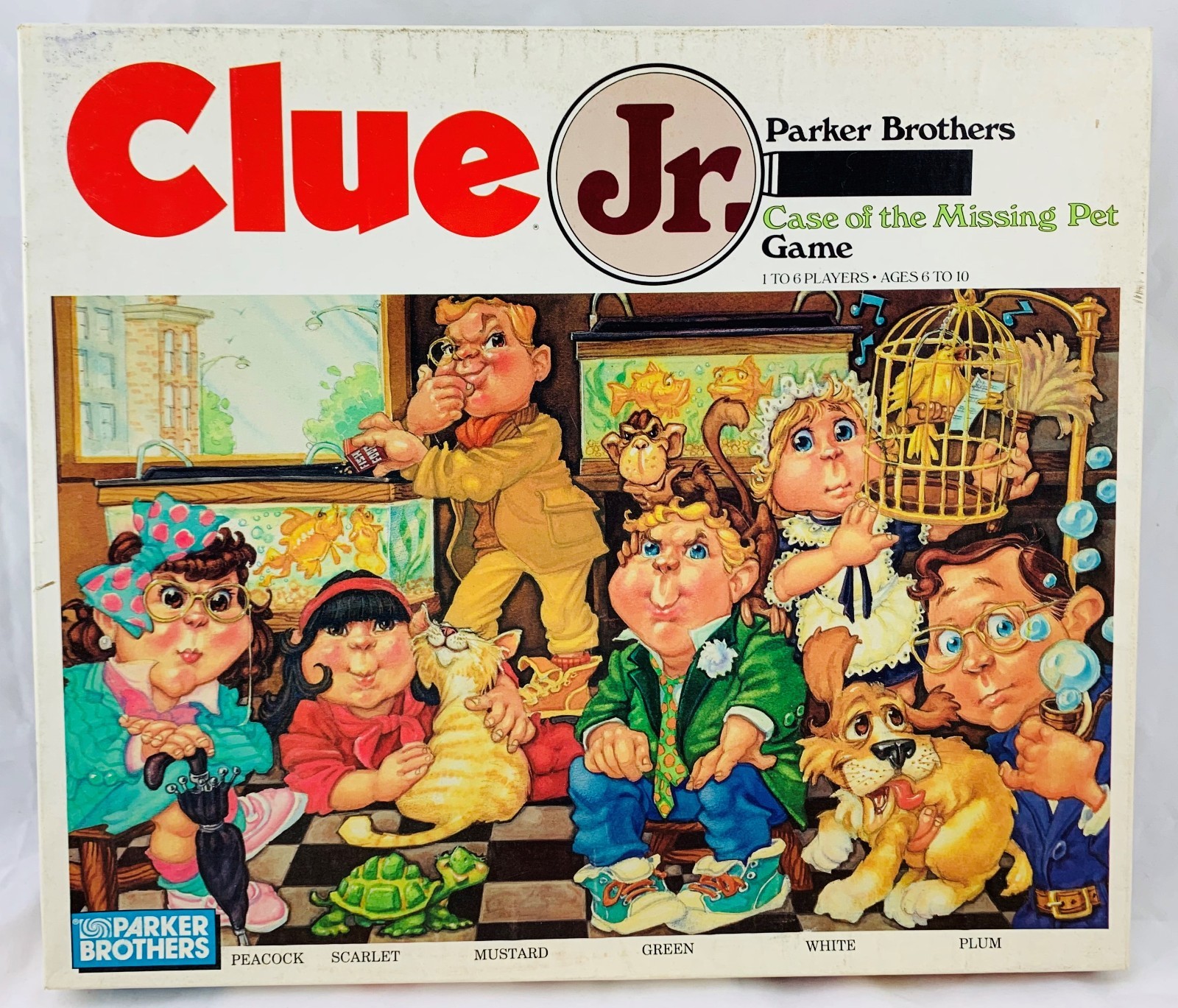 1989 Clue Jr. Case of the Missing Pet Game by Parker Brothers Complete Great Con