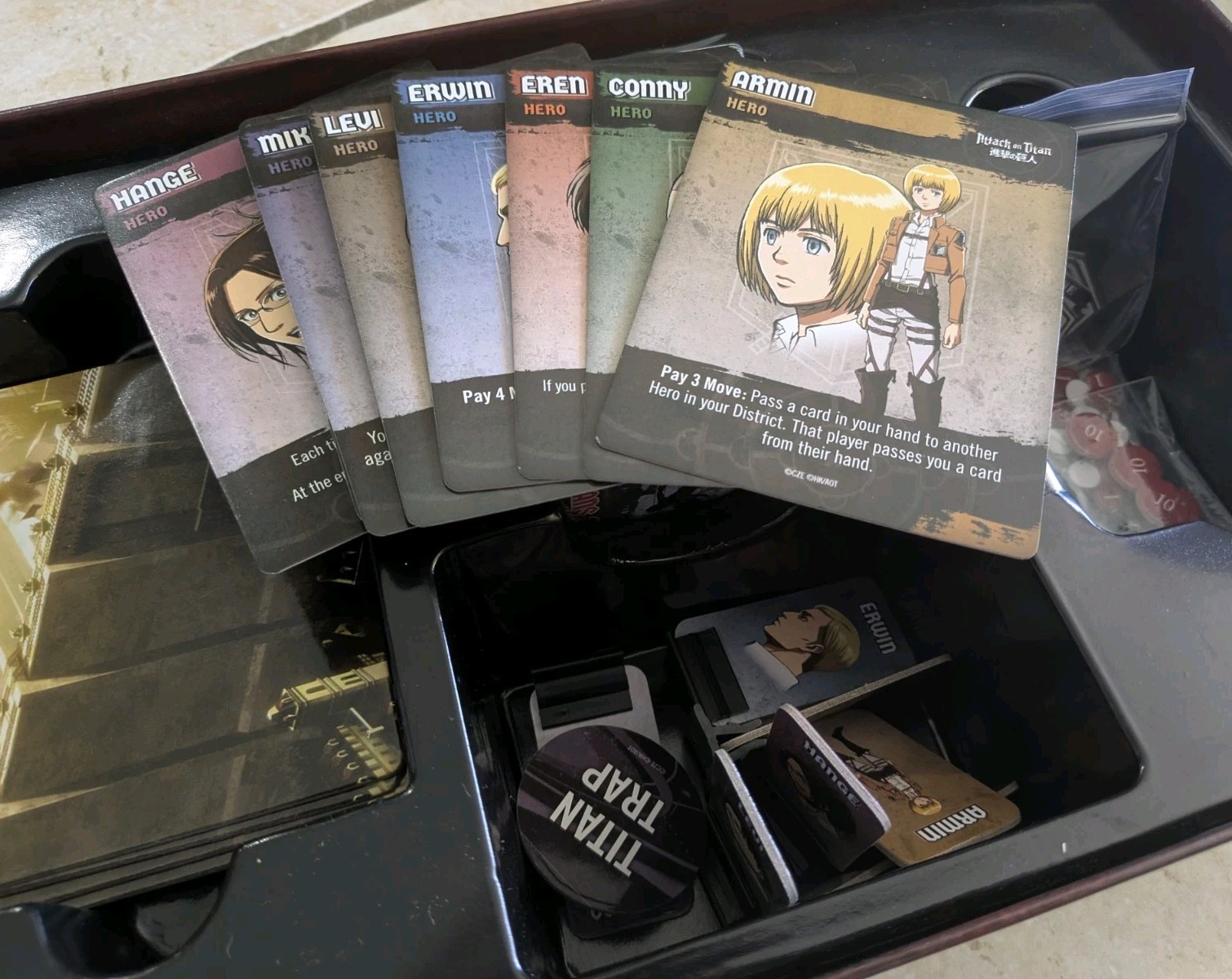 Attack on Titan Deck Building Board Game Cryptozoic – Used, CIB