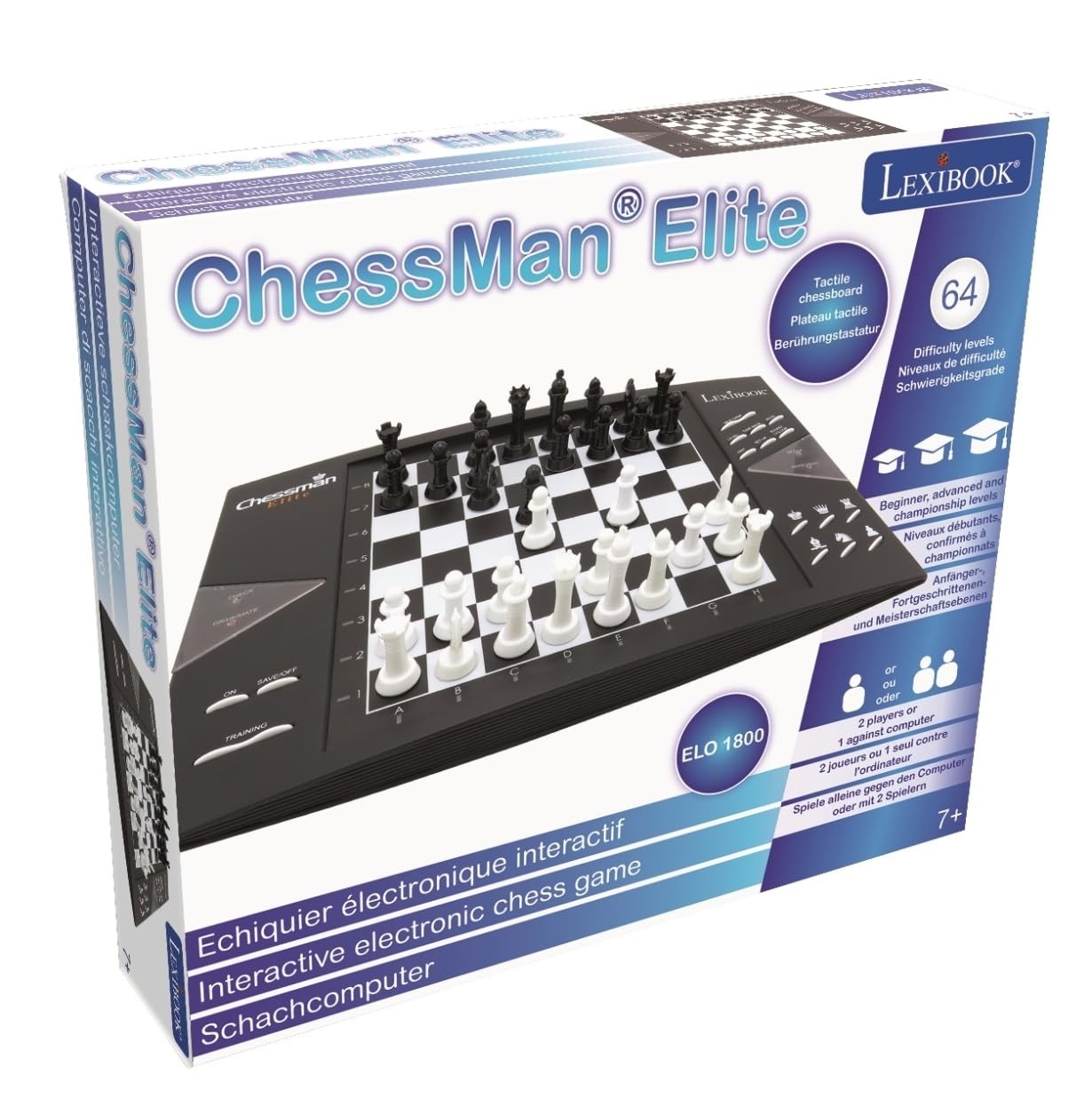 Lexibook, Chessman® Elite, Interactive Electronic Chess Game +, 64 Levels of …