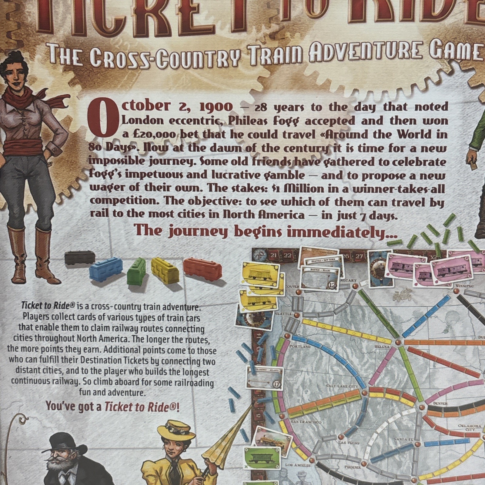 Ticket to Ride Board Game – A Cross-Country Train Adventure.(N.O.B)
