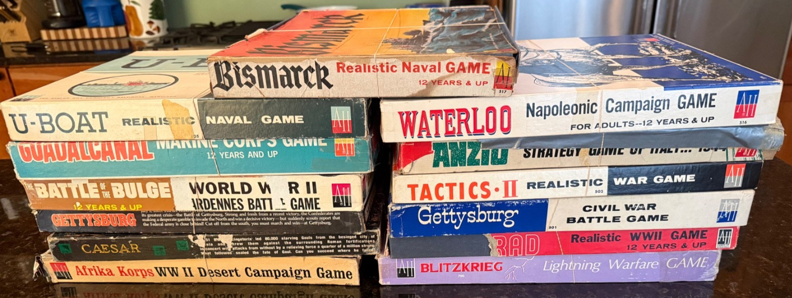 Lot of 13 Vintage Avalon Hill Wargames, Read Description