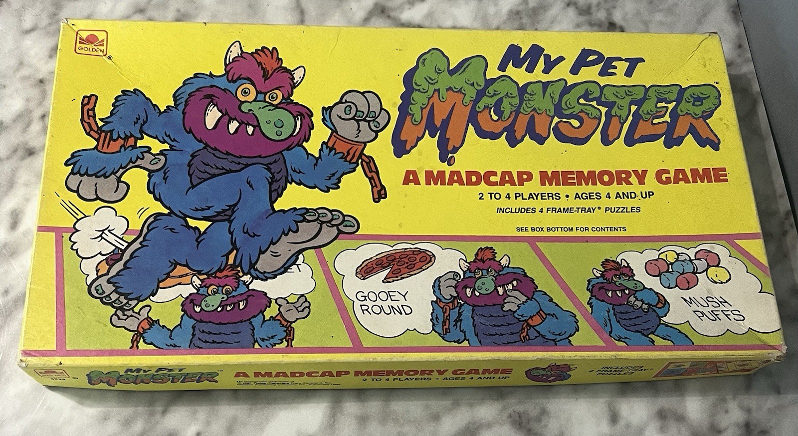 My Pet Monster Madcap Memory Game Golden 1987 Board Game COMPLETE