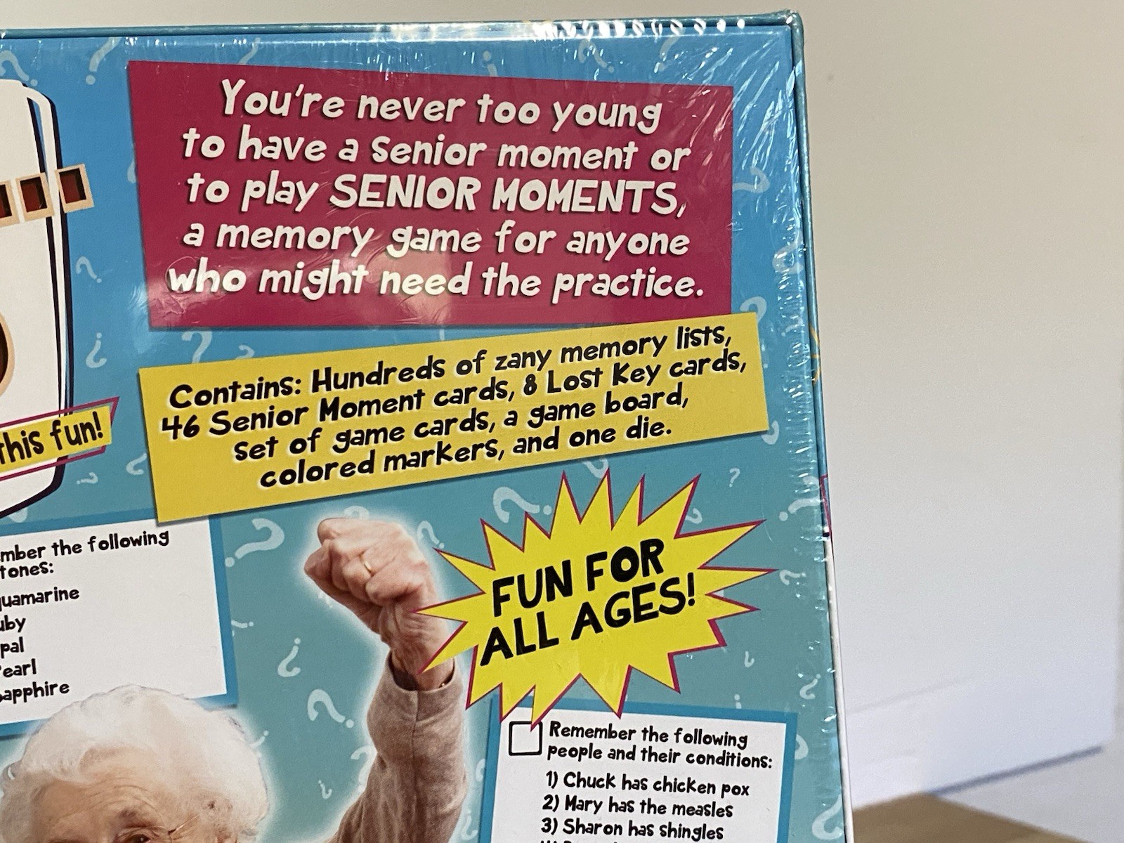 NIB Senior Moments Board Game by TDC Games – Ages 12+/ 2-8 Players–Family Fun