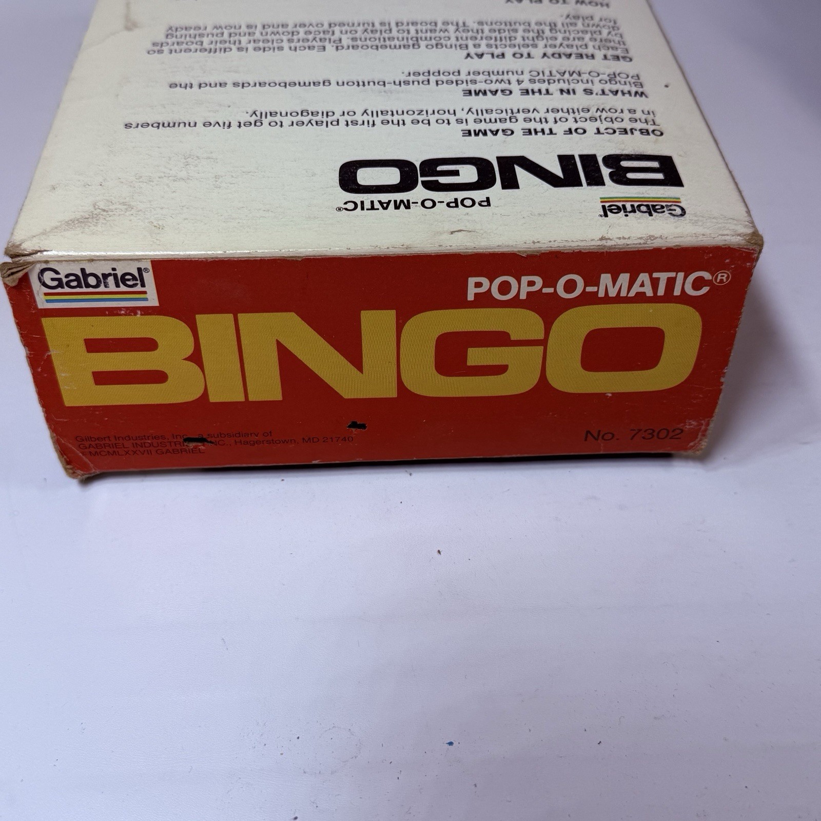 Vintage Pop-O-Matic Bingo Game Gabriel #7302 Toys 1977 Complete Popper Works!