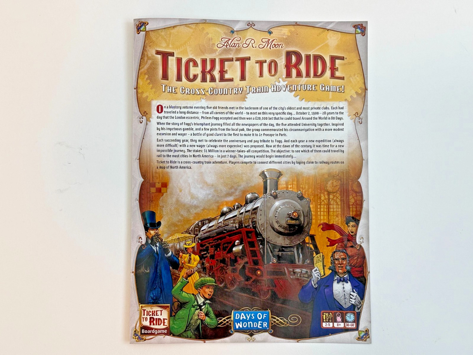 Days of Wonder Ticket To Ride by Alan R Moon COMPLETE Train Adventure Board Game