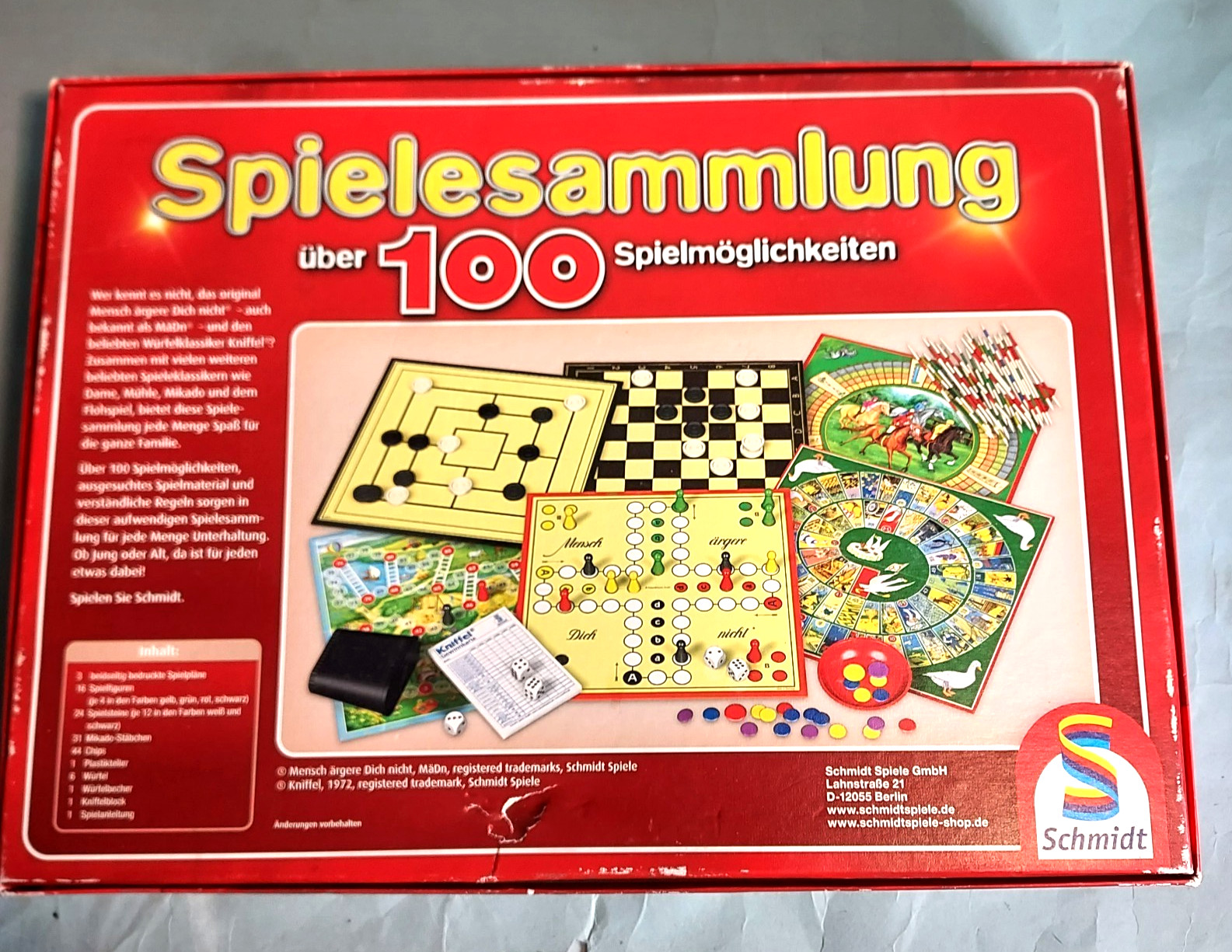 Vintage Spielesammlung Game Box Complete Multiple Games Schmidt New Unused 1972