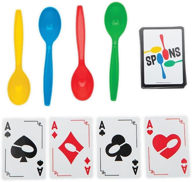 Spoons Card Game Multi Player for Kids Ages 7