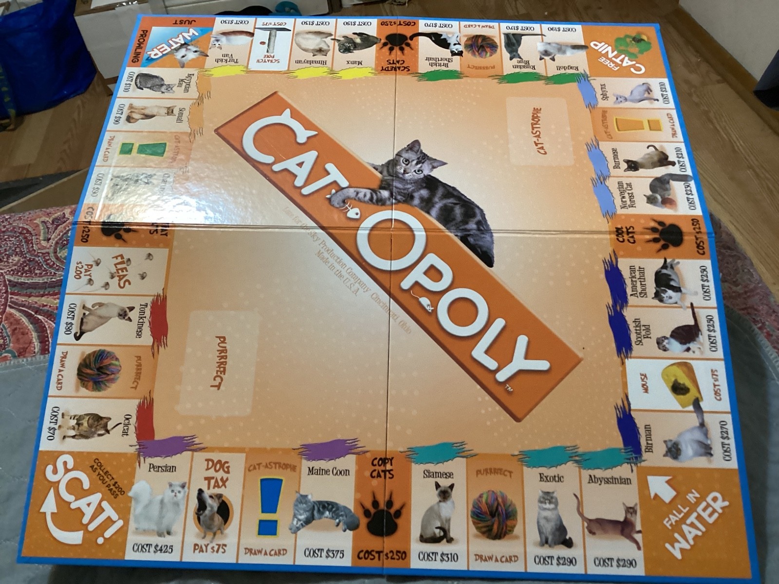 CATOPOLY COMPLETE,SEALED! PIECES BOARD GAME, EXC. COND/SIAMESE, PERSIAN/ FREE PH