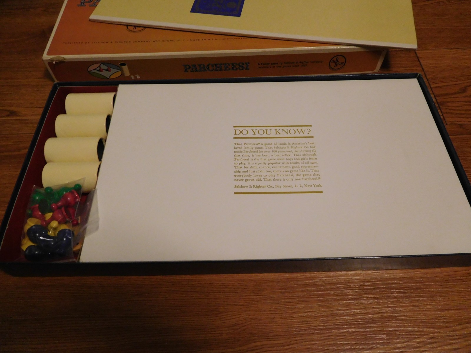 Vintage 1964 Parcheesi Gold Seal Edition No. 2 Selchow & Righter Board Game…