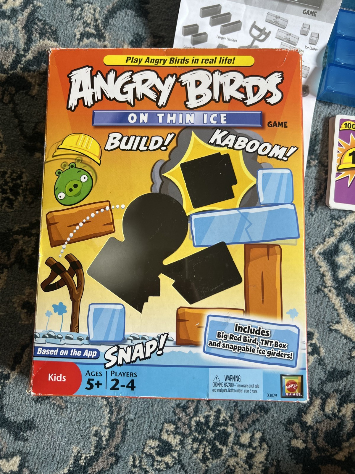 Angry Birds On Thin Ice Mattel 2011 Board Game READ DESCRIPTION (Missing A Card)