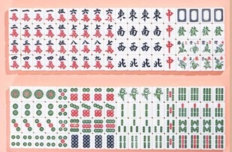 Chinese Mahjong Tile Set Traditional 144 Tiles – 30mm Melamine Mahjong Tiles …