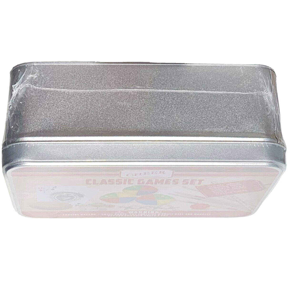 Classic Games Tin Case toy gift -marbles juggling yoyo jacks cards pickup sticks