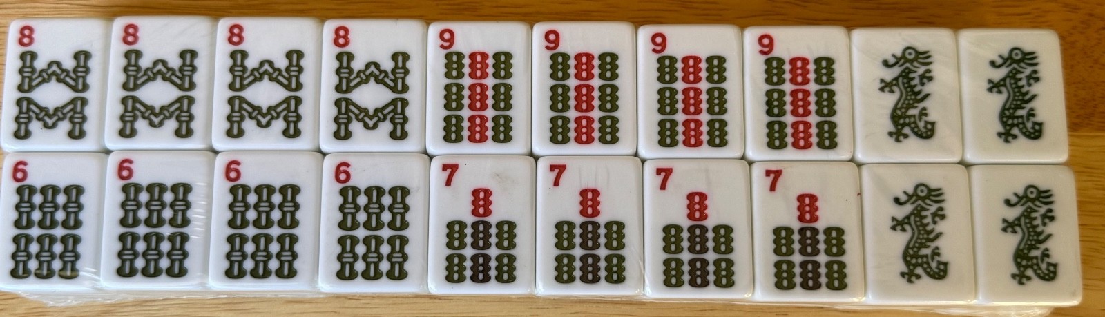 1.2” Traditional American Mahjong Tiles – 166 Tiles Total – WHITE