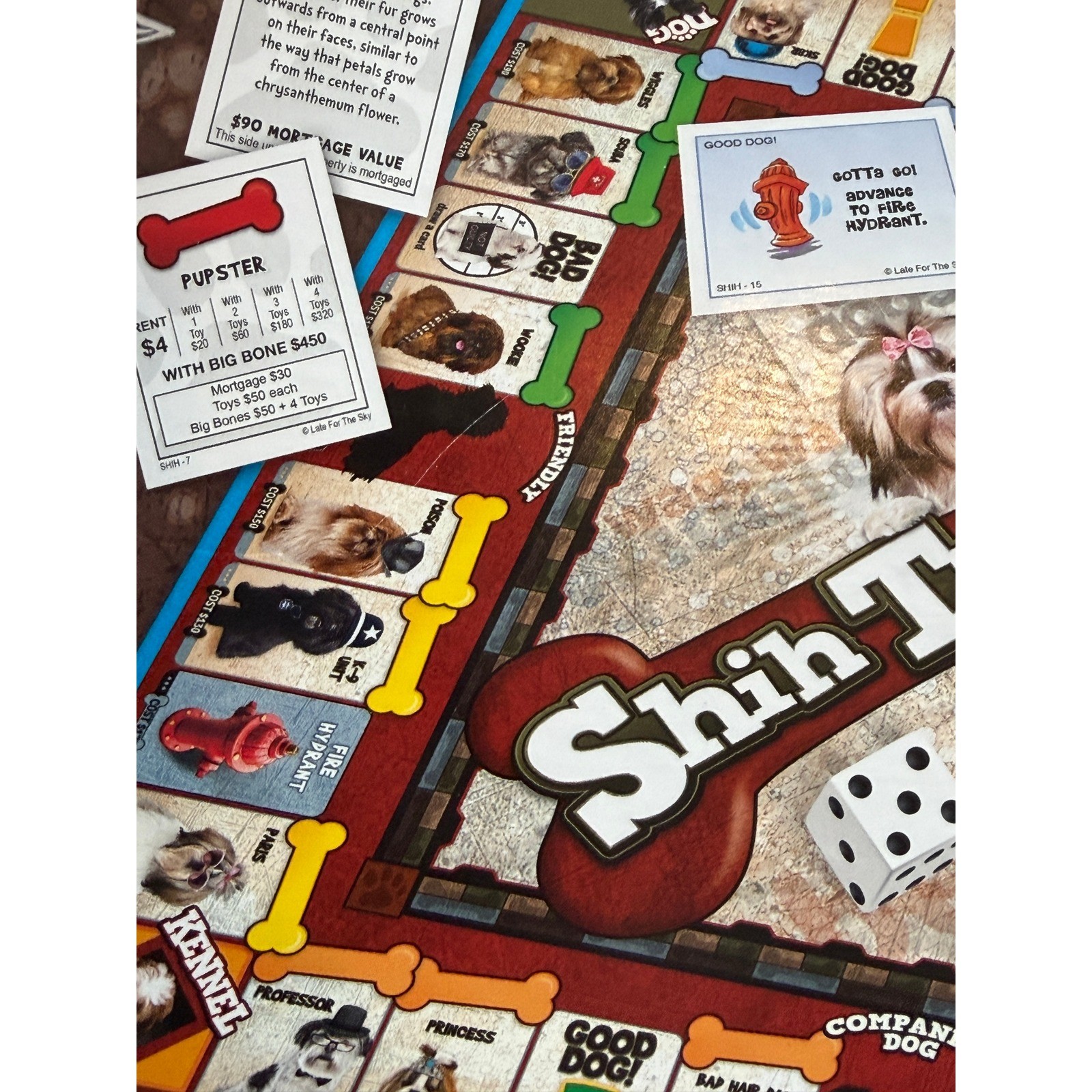Shih Tzu Opoly Board Game Dogs Monopoly Shih tzu Made in USA Late For The Sky