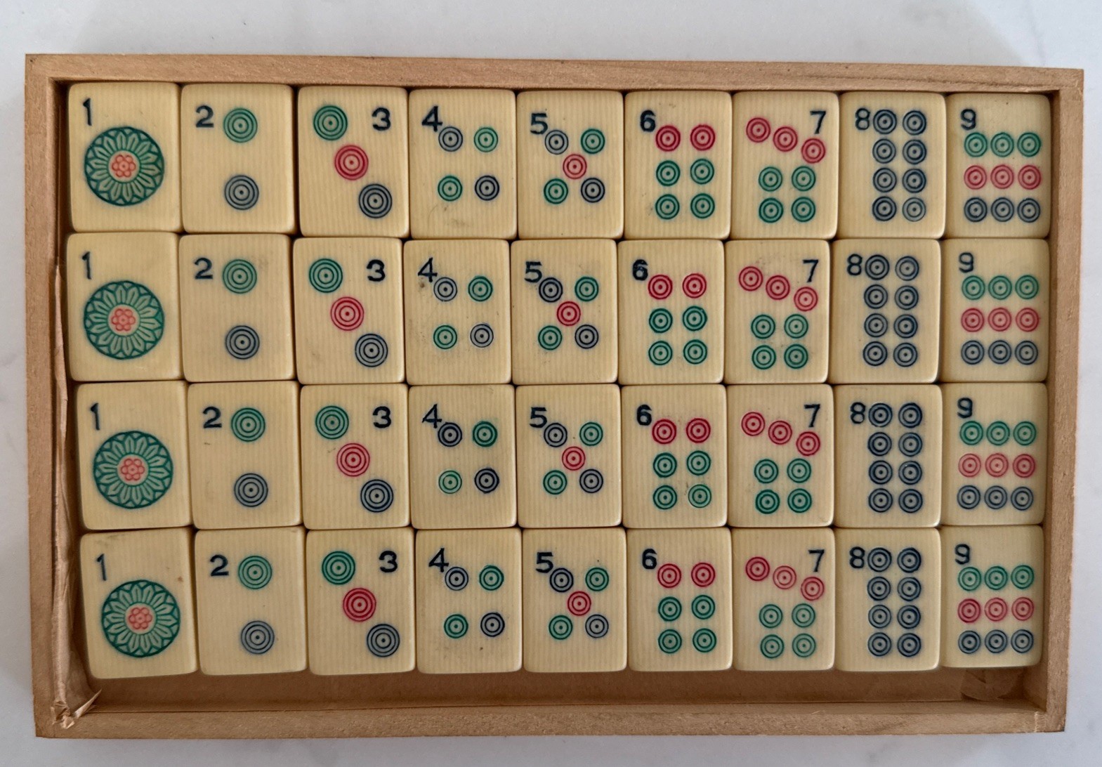 1920s “Ancient Game of the Mandarins” Mahjong Set by Piroxloid Products