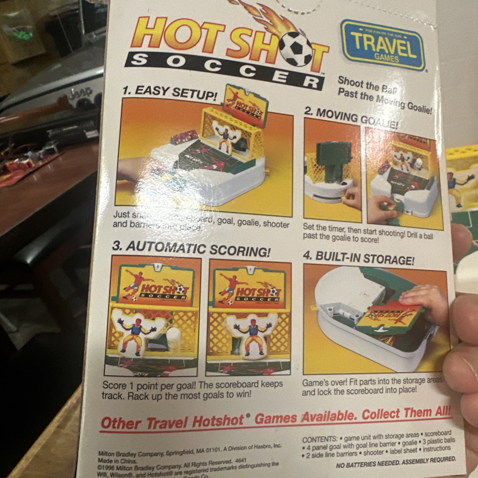 Hot Shot Basketball Travel Games 1992 Milton Bradley + 1996 Hot Shot Soccer