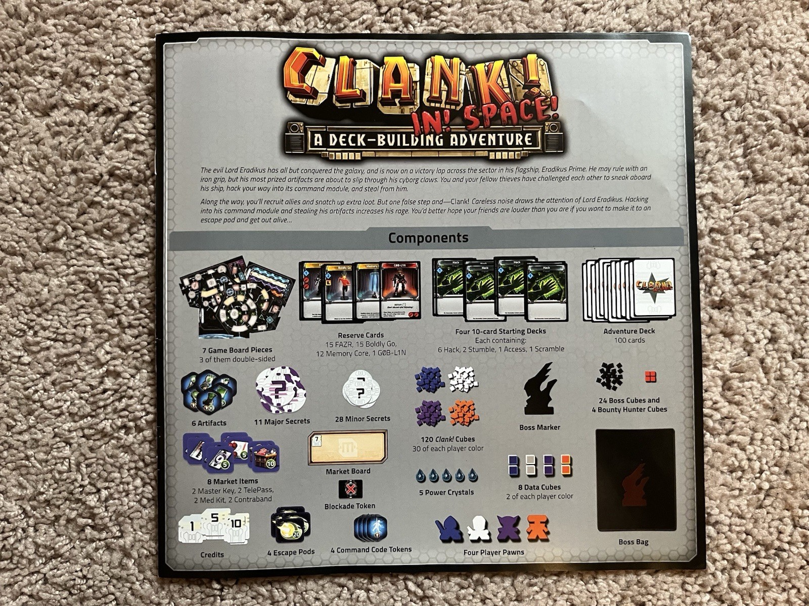 Clank! In! Space! A Deck Building Adventure Board Game by Renegade 100% Complete