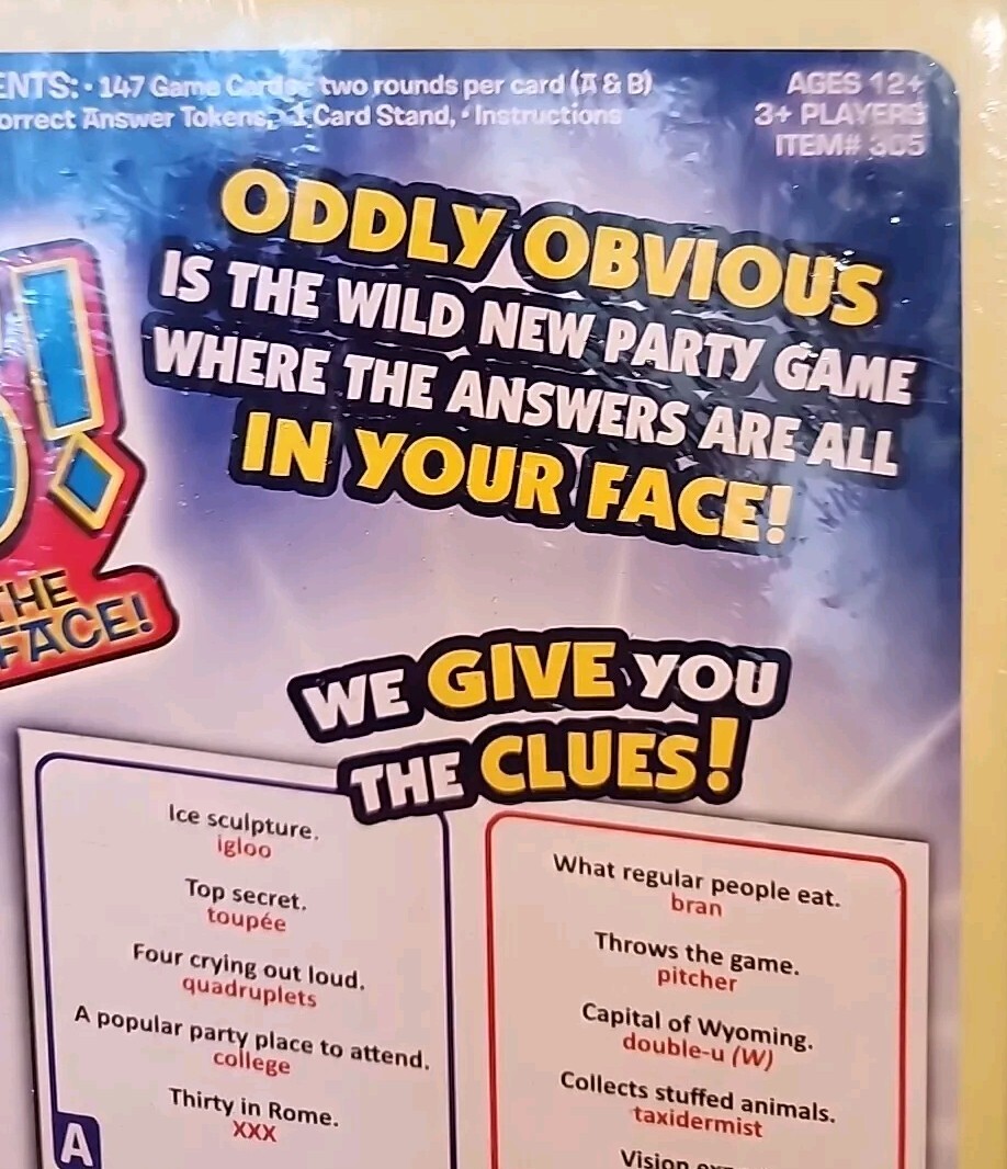 Oddly Obvious! – Endless Games – Family Game Night – Sealed NEW