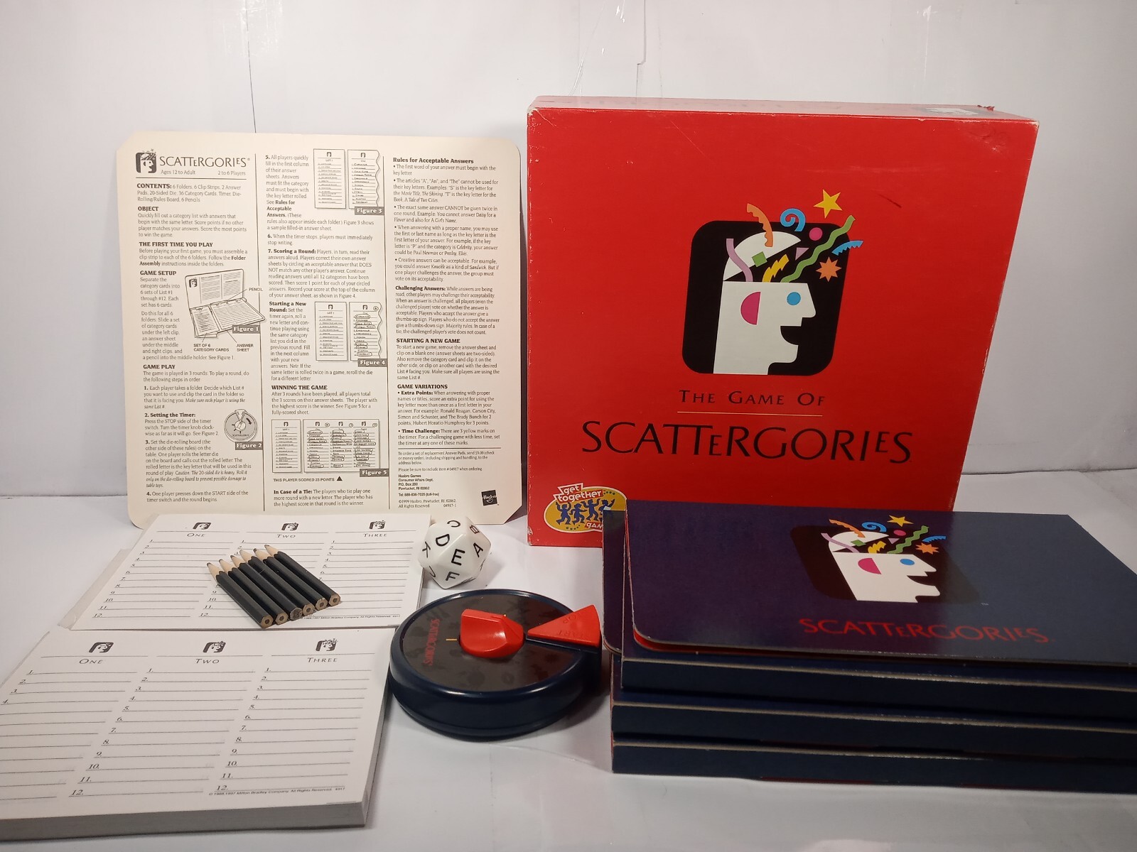 The Game Of Scattergories (1999, Hasbro) Complete