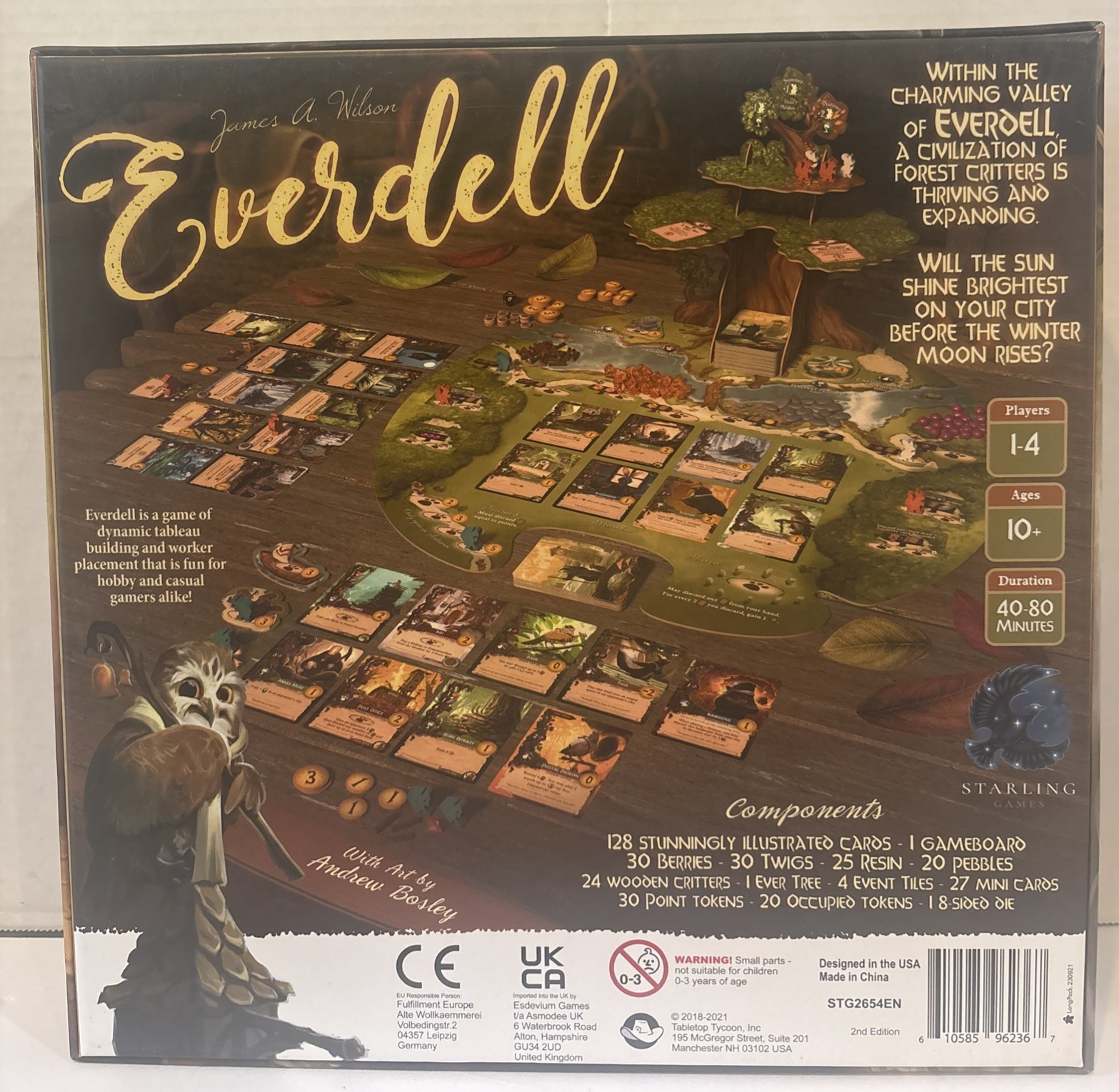 Everdell Board Gameby Starling Games, James A. Wilson, 2nd Ed. – 100% Complete