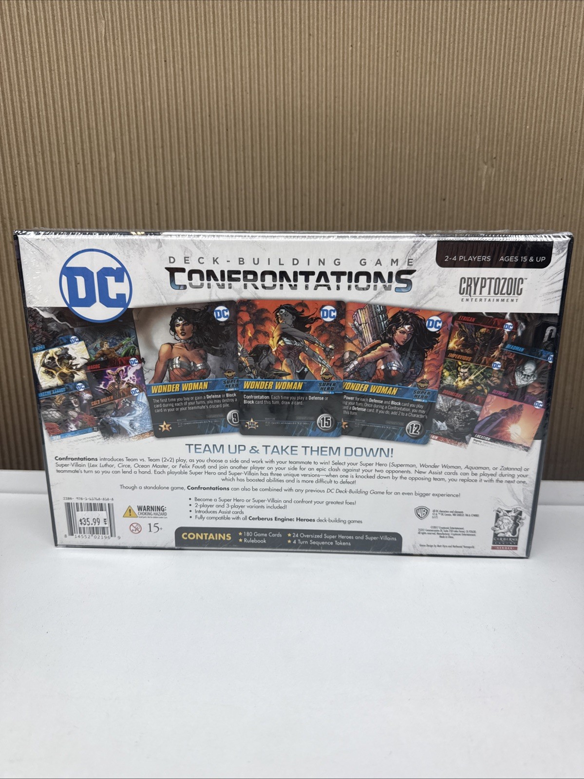 DC Deck-Building Confrontations Card Game – Cryptozoic Strategy Board Game NIS