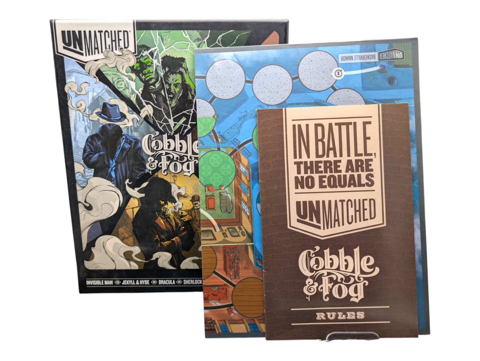 Unmatched Cobble Fog Game Dracula Sherlock Holmes Jekyll Hyde Invisible Man