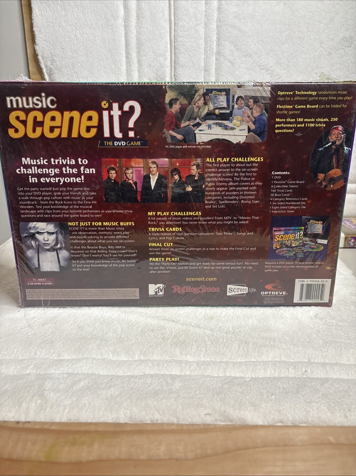 Scene It? Music DVD 2004 Board Game Pop Video Music Trivia New Sealed ScreenLife