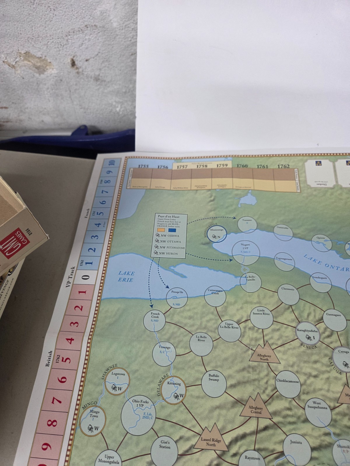 GMT Games Wilderness War The French and Indian War(1st) Box VG+/NM