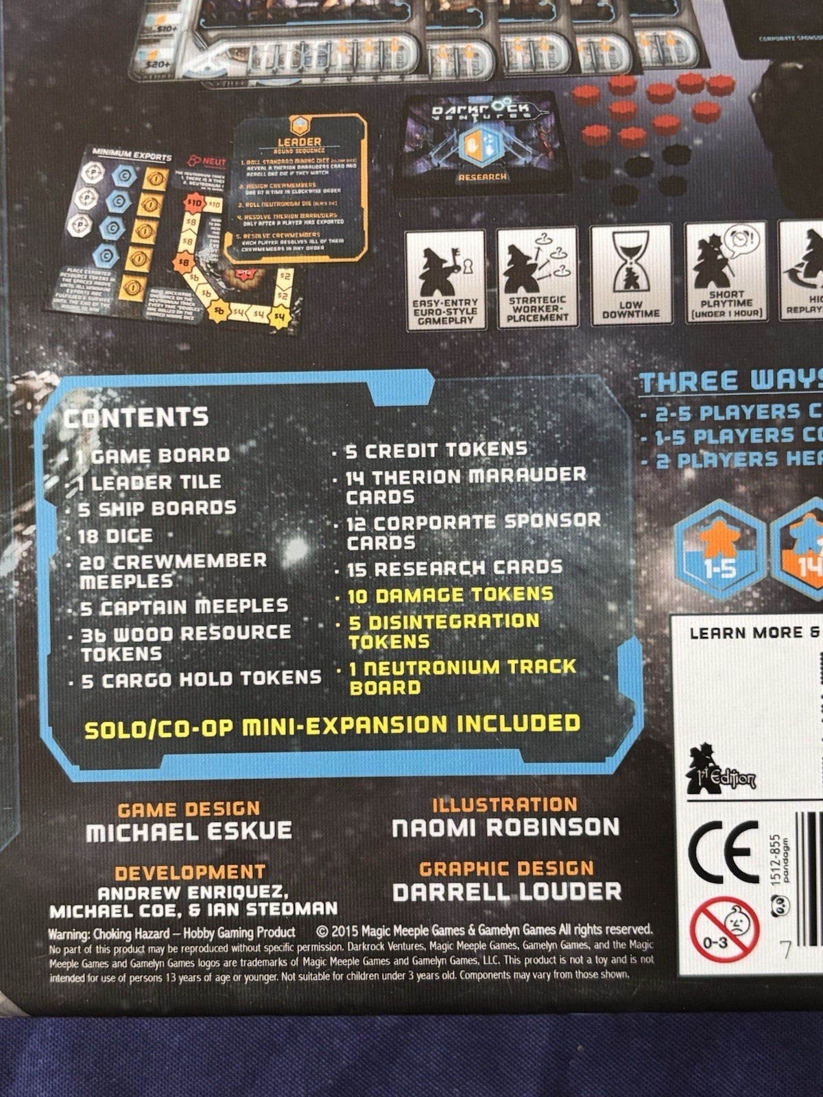 Darkrock Ventures Board Game 1st Printing Magic Meeple Gamelyn Games