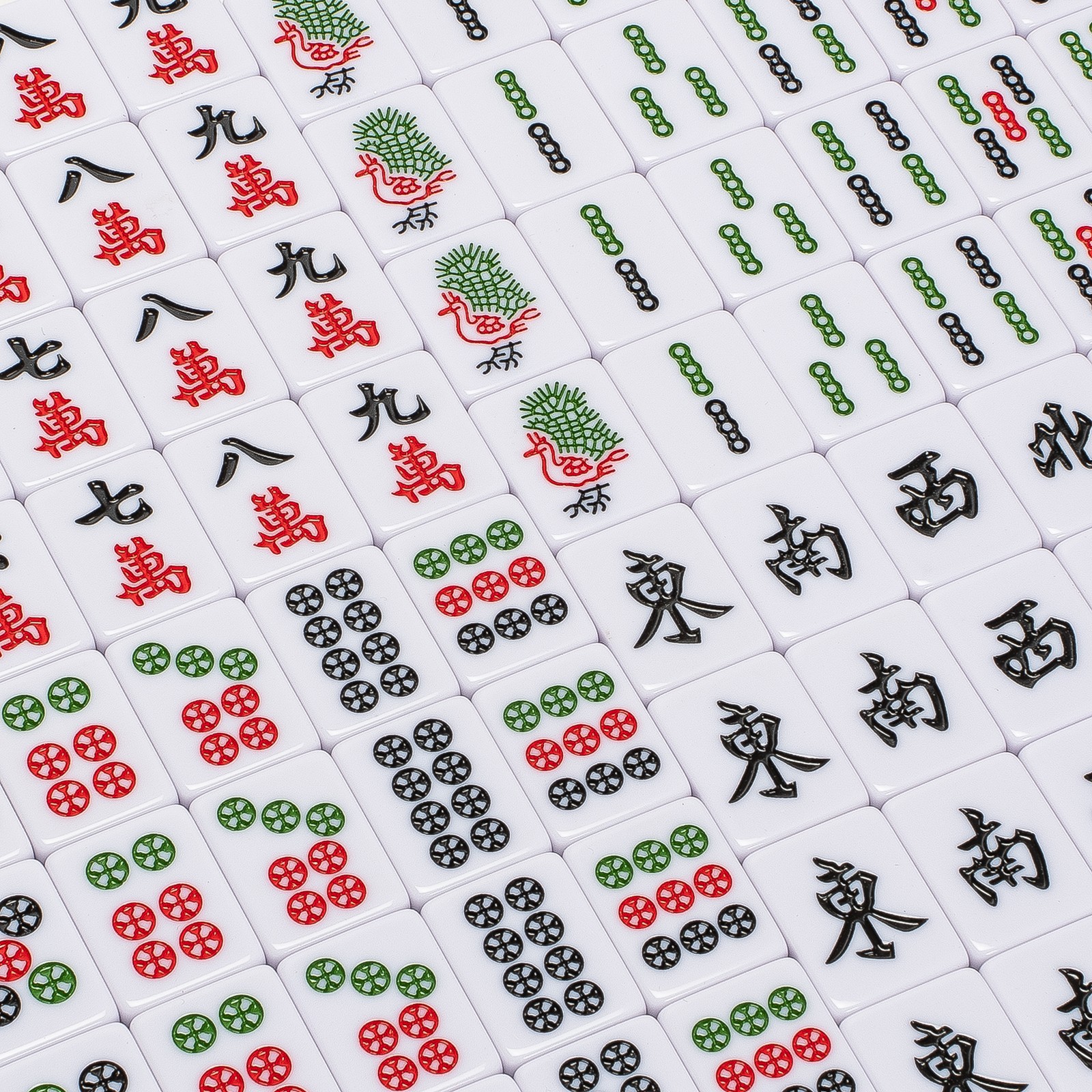 Chinese Mahjong Set, “Celadon Willow” with 146 Medium Tiles
