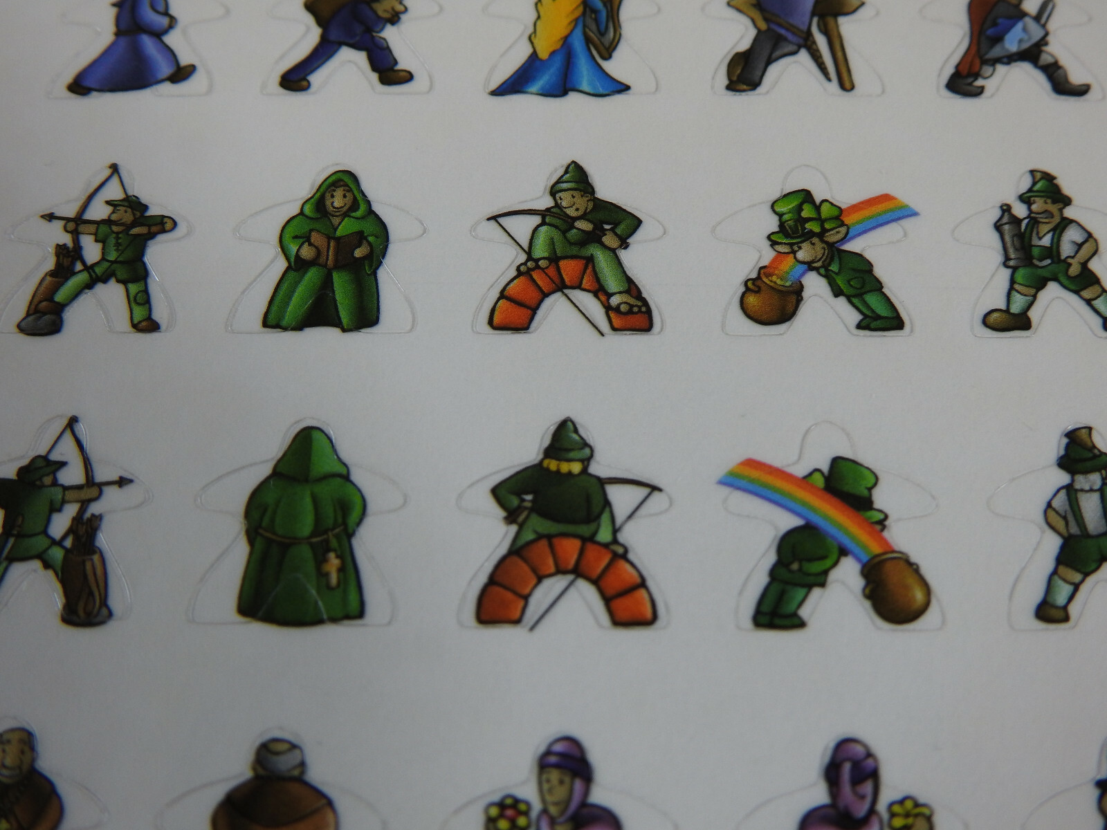 Carcassonne – 130 Meeple Stickers | Accessory | New