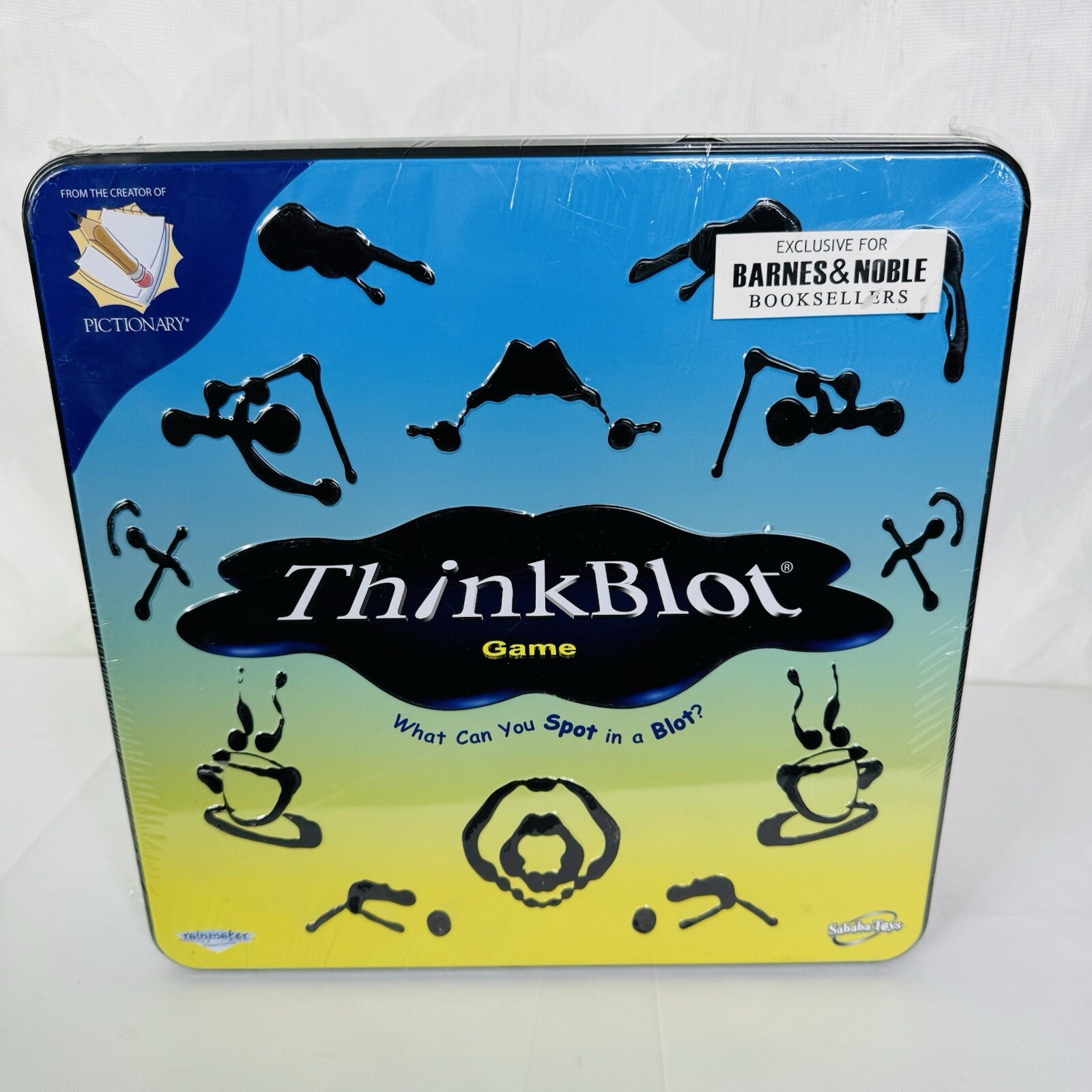 2004 Thinkblot Board Game by Sababa Toys In Tin Box