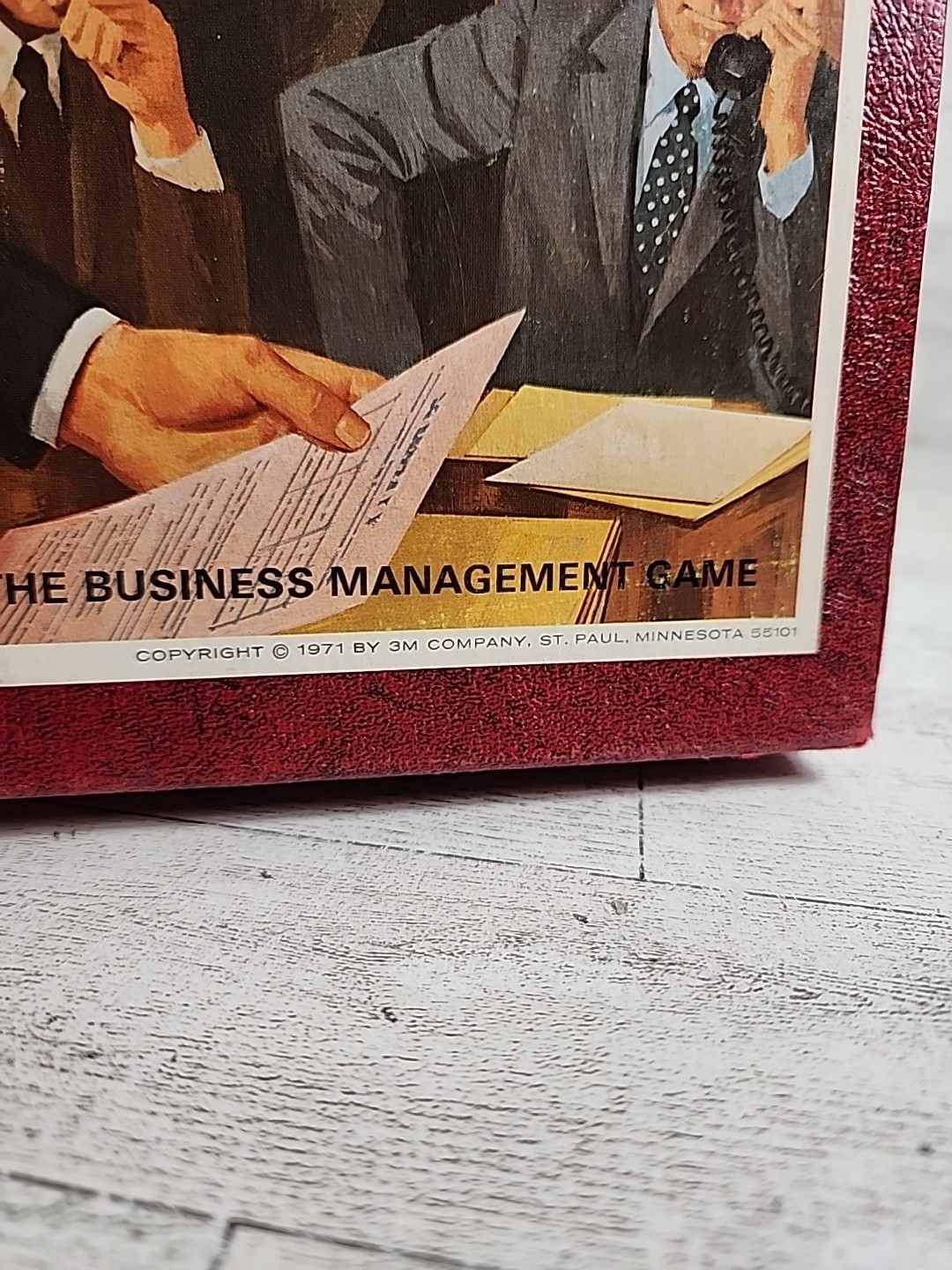 Vintage Bookshelf Board Game “EXECUTIVE DECISION” 1971 3M Faux Book