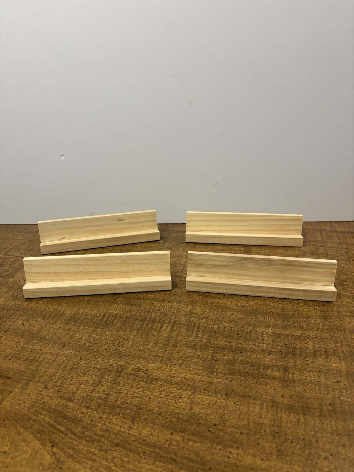 Wooden Domino Trays Set of 4 Wood Domino Racks Holders Tiles 8” Cl