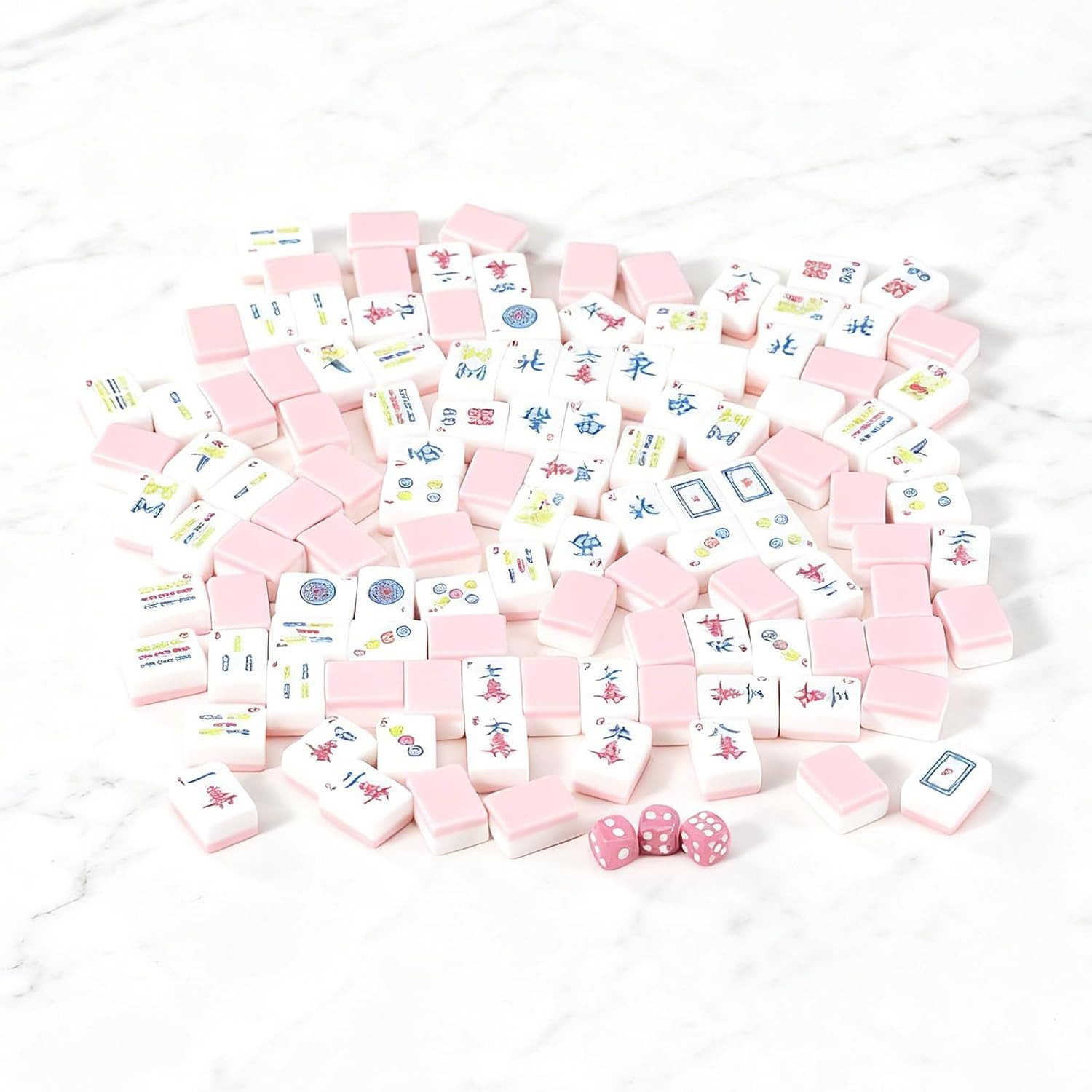 American Mahjong | 166 Premium 1.2-Inch Ivory White Tiles | Complete Mahjong Gam
