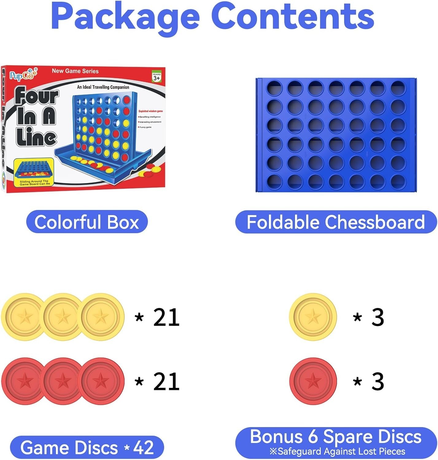 Big Size 4 in a Row Game Kids 3+ Family Indoor Outdoor Yard Camping Game